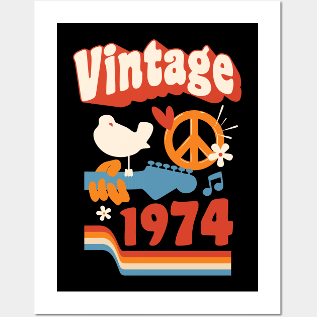 Vintage 1974 - Woodstock Style Wall Art by marieltoigo